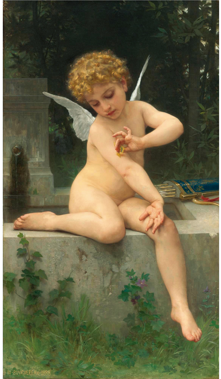  阿道夫·布格罗 Adolphe Bouguereau —— 爱神与蝴蝶